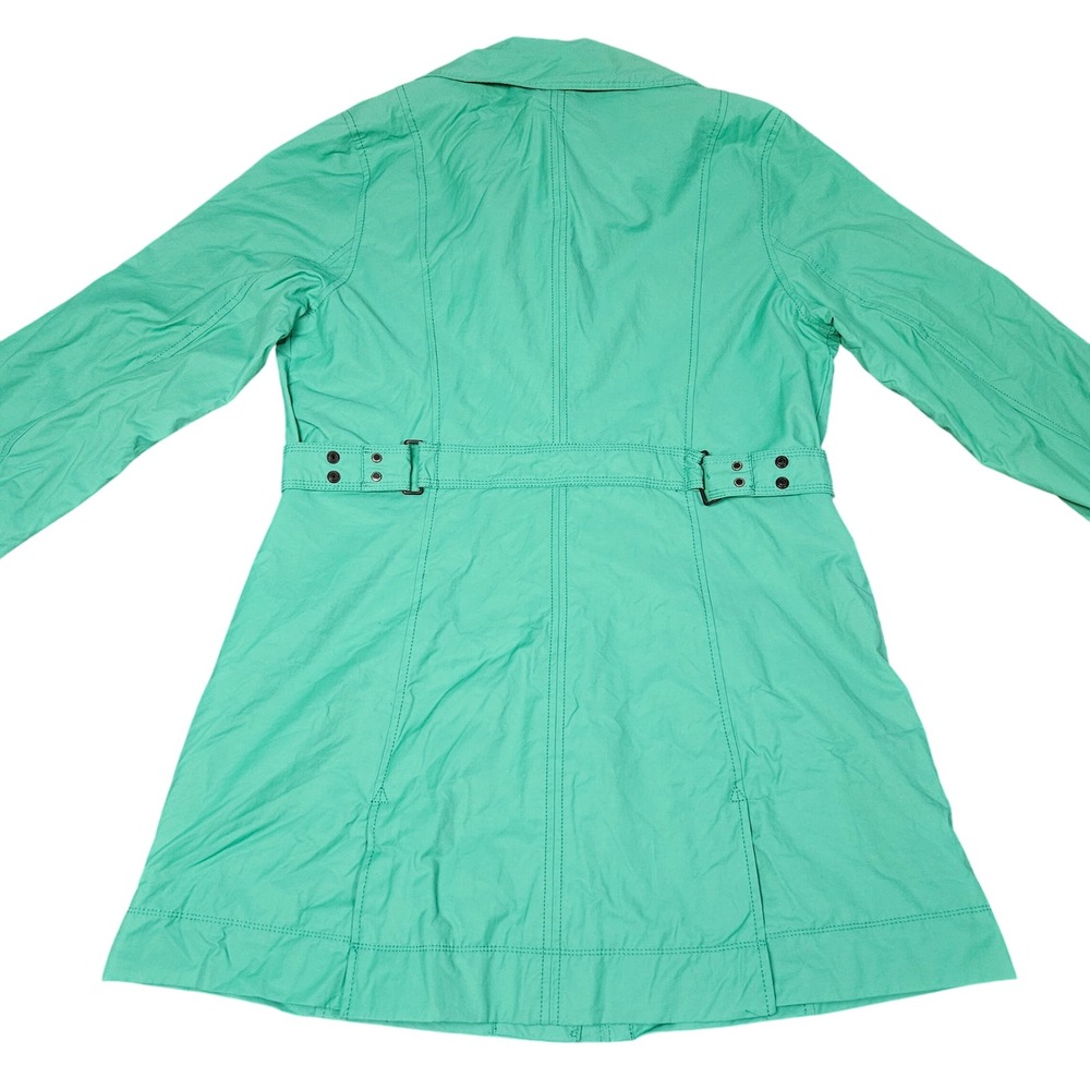 Eddie Bauer Jacket L Teal Button Front Lightweight Lined Spring‎ Coat Rain Coat - Picture 2 of 11
